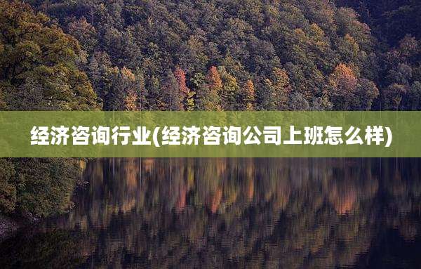 经济咨询行业(经济咨询公司上班怎么样)