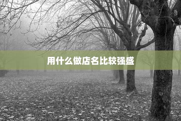 用什么做店名比较强盛