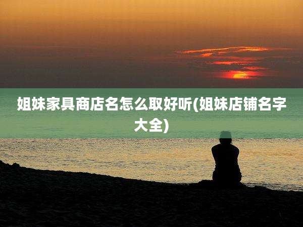 姐妹家具商店名怎么取好听(姐妹店铺名字大全)