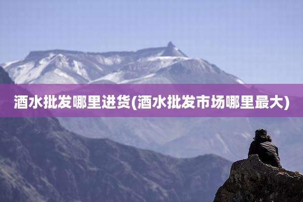 酒水批发哪里进货(酒水批发市场哪里最大)