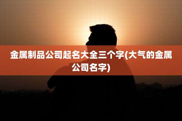 金属制品公司起名大全三个字(大气的金属公司名字)