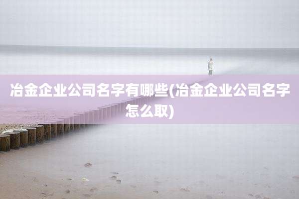 冶金企业公司名字有哪些(冶金企业公司名字怎么取)
