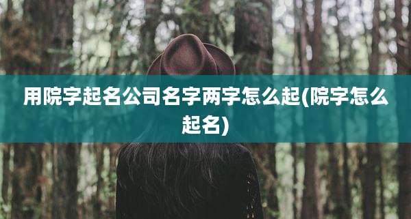 用院字起名公司名字两字怎么起(院字怎么起名)