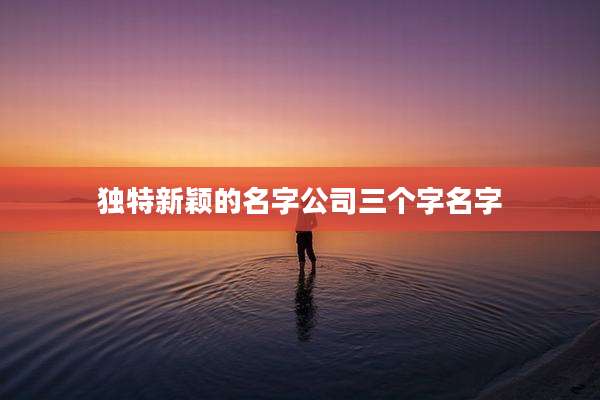 独特新颖的名字公司三个字名字