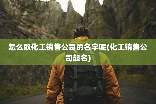 怎么取化工销售公司的名字呢(化工销售公司起名)