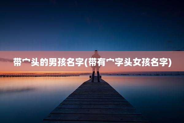 带宀头的男孩名字(带有宀字头女孩名字)