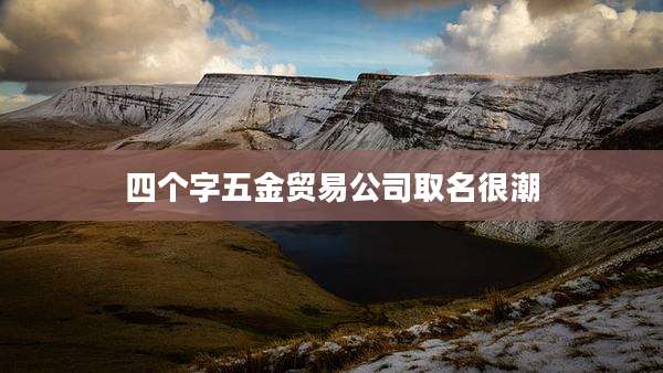 四个字五金贸易公司取名很潮