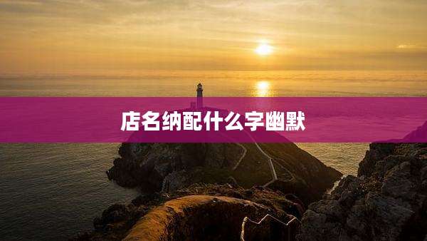 店名纳配什么字幽默