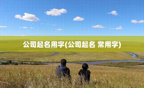 公司起名用字(公司起名 常用字)