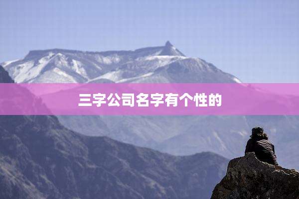 三字公司名字有个性的