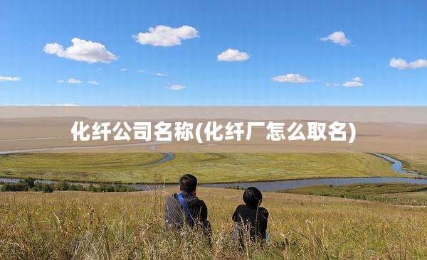 化纤公司名称(化纤厂怎么取名)
