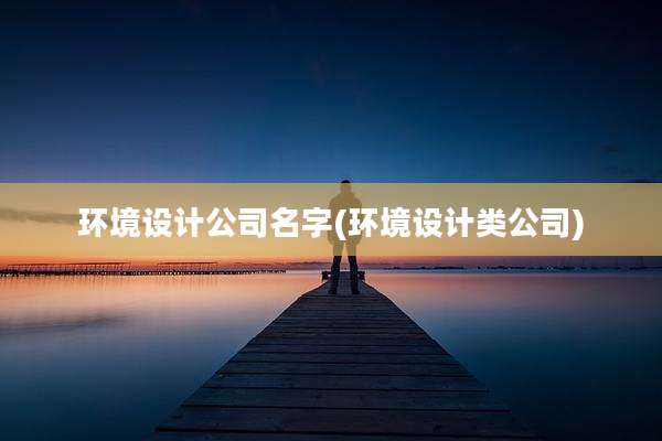 环境设计公司名字(环境设计类公司)