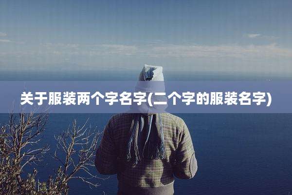 关于服装两个字名字(二个字的服装名字)