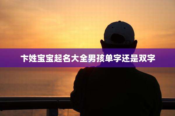 卞姓宝宝起名大全男孩单字还是双字