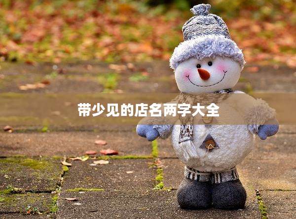 带少见的店名两字大全