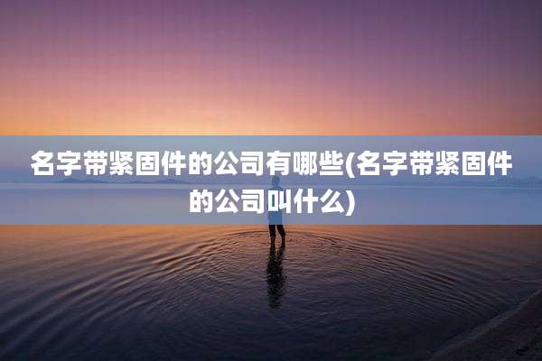 名字带紧固件的公司有哪些(名字带紧固件的公司叫什么)
