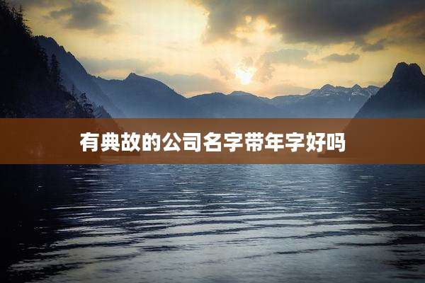有典故的公司名字带年字好吗