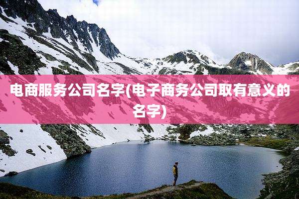 电商服务公司名字(电子商务公司取有意义的名字)