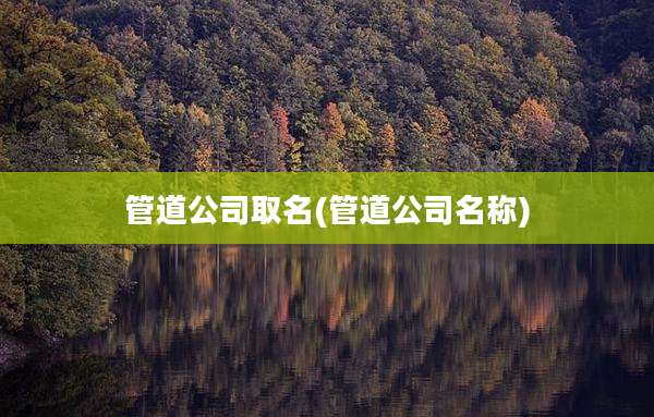 管道公司取名(管道公司名称)