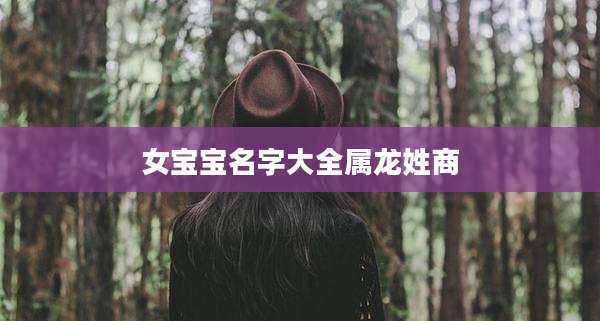 女宝宝名字大全属龙姓商