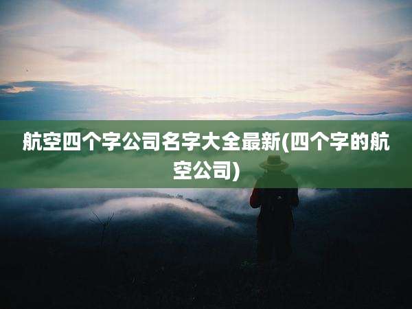 航空四个字公司名字大全最新(四个字的航空公司)