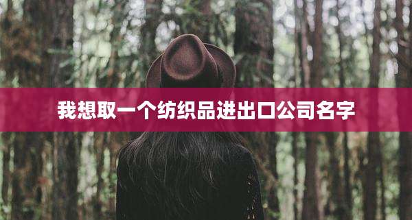 我想取一个纺织品进出口公司名字