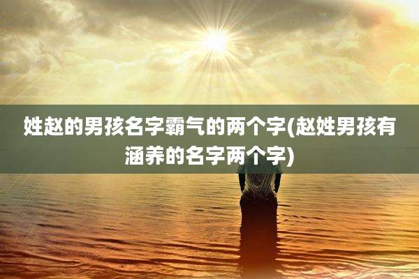 姓赵的男孩名字霸气的两个字(赵姓男孩有涵养的名字两个字)