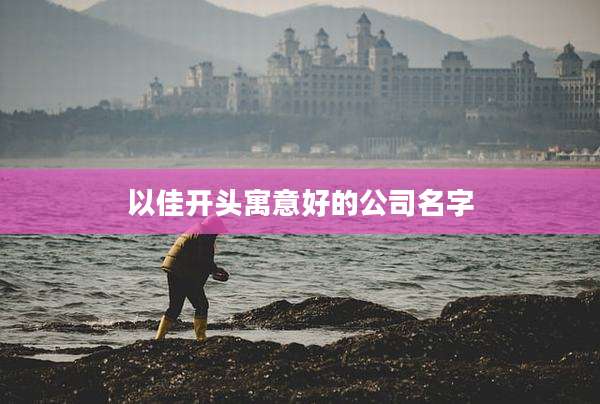 以佳开头寓意好的公司名字