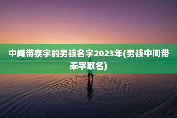 中间带泰字的男孩名字2023年(男孩中间带泰字取名)