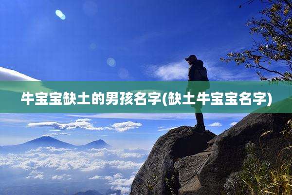 牛宝宝缺土的男孩名字(缺土牛宝宝名字)