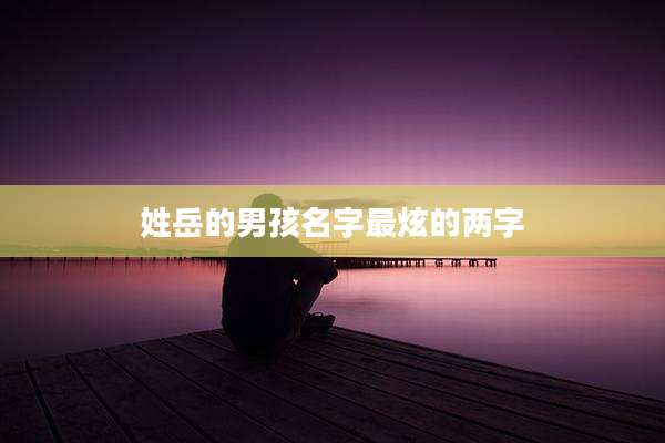 姓岳的男孩名字最炫的两字