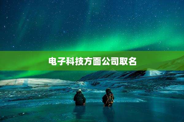 电子科技方面公司取名