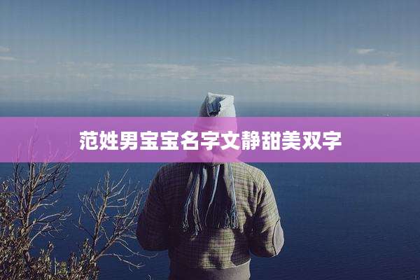 范姓男宝宝名字文静甜美双字