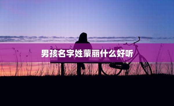 男孩名字姓蒙丽什么好听
