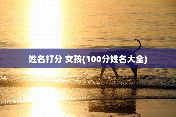 姓名打分 女孩(100分姓名大全)