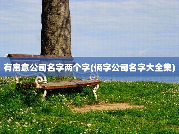 有寓意公司名字两个字(俩字公司名字大全集)