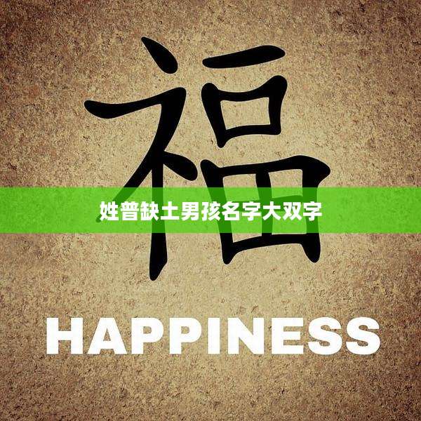 姓普缺土男孩名字大双字