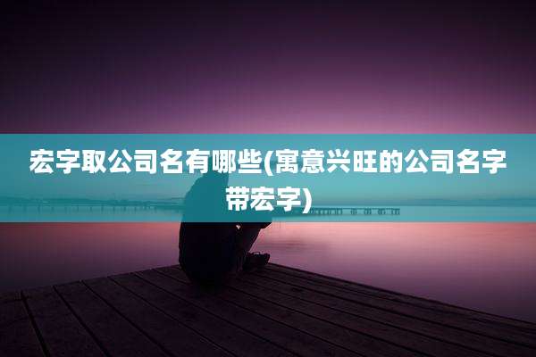 宏字取公司名有哪些(寓意兴旺的公司名字带宏字)