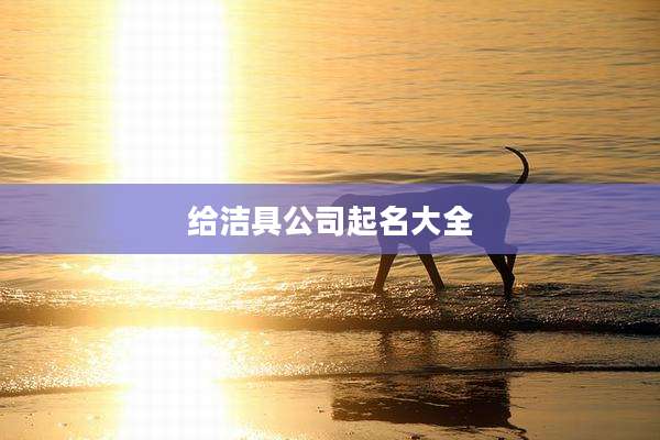 给洁具公司起名大全