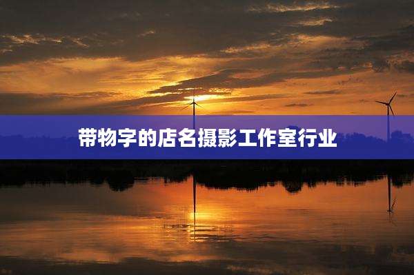 带物字的店名摄影工作室行业