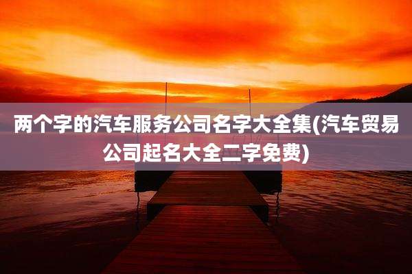 两个字的汽车服务公司名字大全集(汽车贸易公司起名大全二字免费)