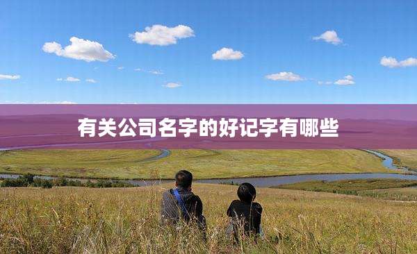 有关公司名字的好记字有哪些