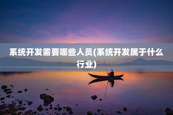 系统开发需要哪些人员(系统开发属于什么行业)