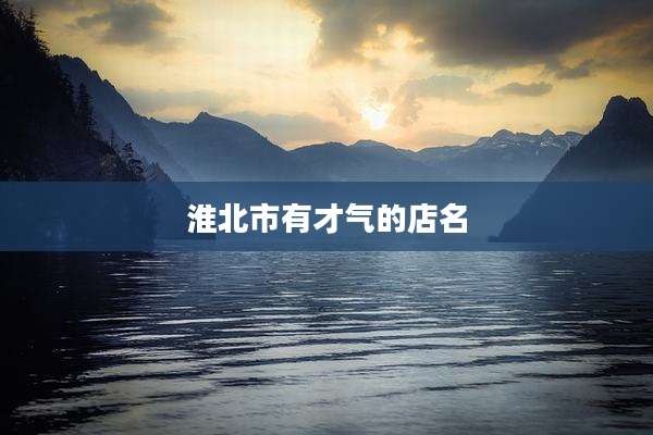 淮北市有才气的店名
