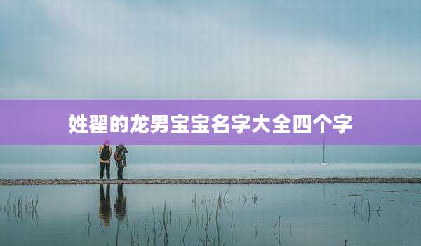 姓翟的龙男宝宝名字大全四个字