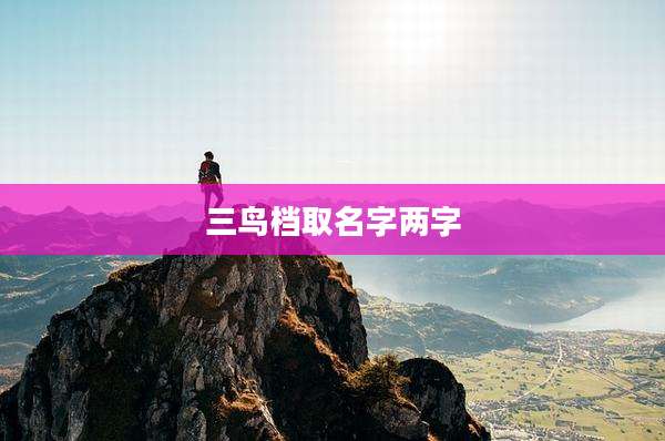 三鸟档取名字两字