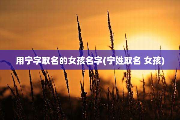 用宁字取名的女孩名字(宁姓取名 女孩)