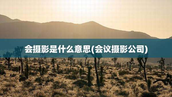 会摄影是什么意思(会议摄影公司)