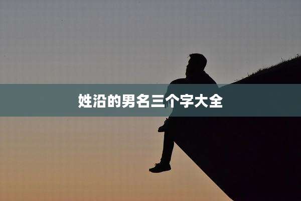 姓沿的男名三个字大全