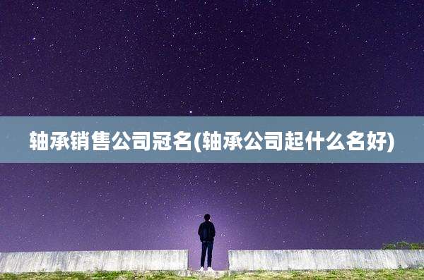 轴承销售公司冠名(轴承公司起什么名好)